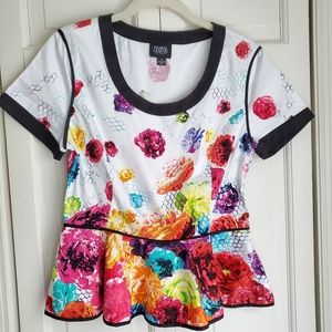 Prabal Gurung for Target Floral Peplum Top - Sz 6